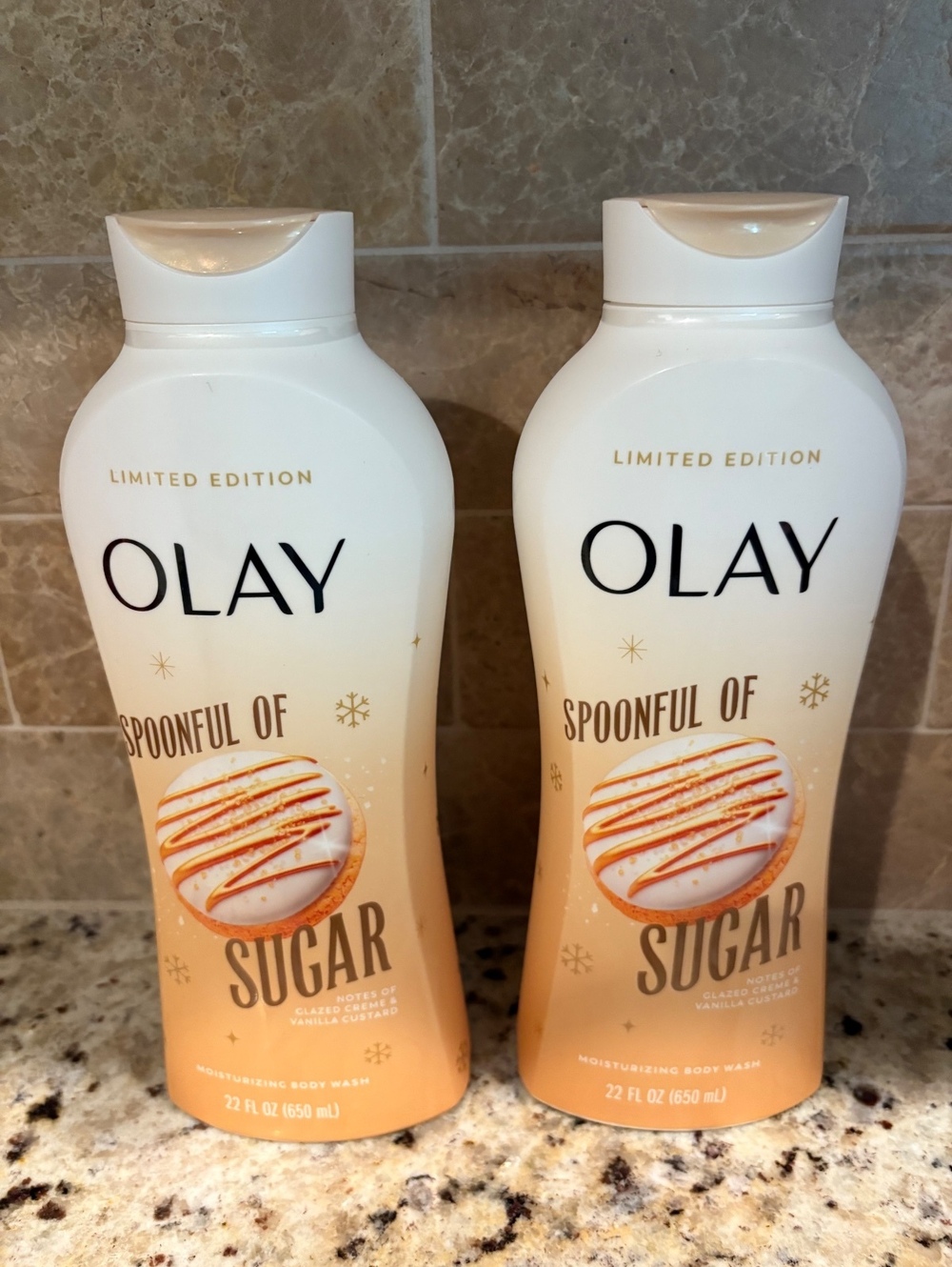 Lot of 2 Olay Spoonful of Sugar Limited Edition Body Wash 22 oz NEW